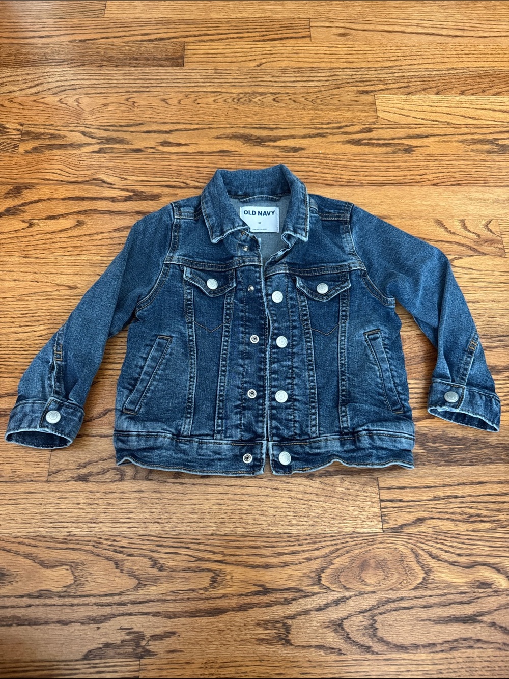 Old Navy Dark Blue Kids Denim Jacket with Button Front